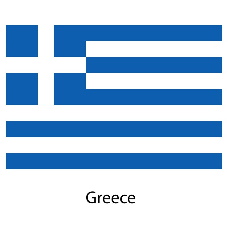 Vector vlag van het land griekenland vector illustratie
