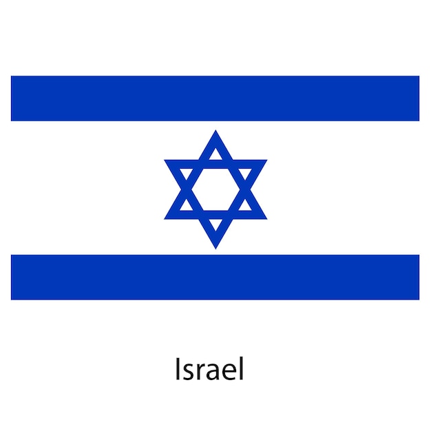 Vlag van het land Israël Vector illustratie