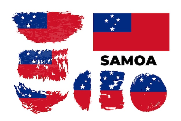 Vlag van het land van Samoa Gelukkige onafhankelijkheidsdag van Samoa