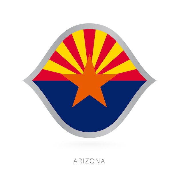 Vlag van het nationale team van Arizona in stijl voor internationale basketbalcompetities