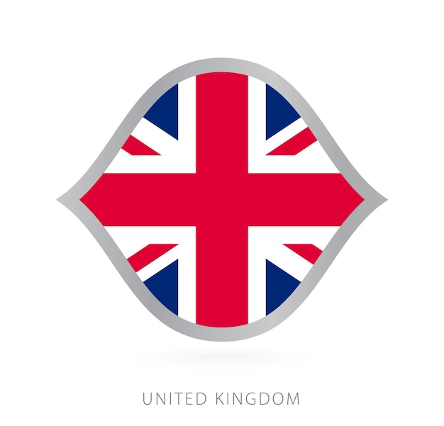Vlag van het nationale team van het Verenigd Koninkrijk in stijl voor internationale basketbalcompetities