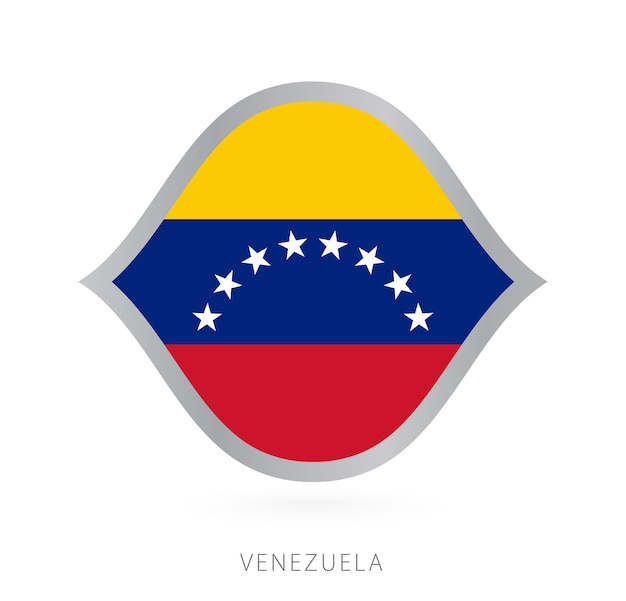 Vlag van het nationale team van venezuela in stijl voor internationale basketbalcompetities