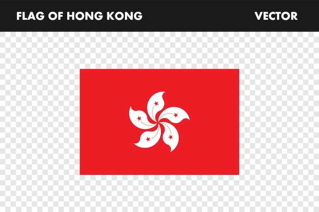 Vlag van Hongkong Vlag van Hong Kong illustratie Vlag afbeelding Vector