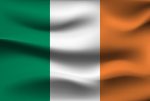 Vlag van Ierland, vectorillustratie