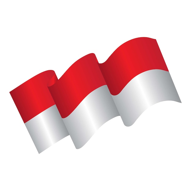 vlag van indonesië vectorillustratie