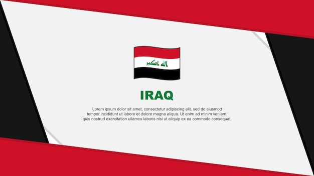 Vlag van Irak abstracte achtergrond ontwerpsjabloon Irak Onafhankelijkheidsdag Banner Cartoon vectorillustratie Irak Onafhankelijkheidsdag