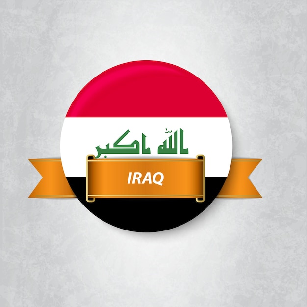 Vlag van irak in een cirkel