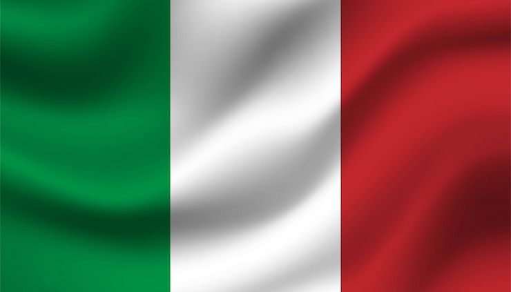 Vector vlag van italië achtergrond sjabloon.