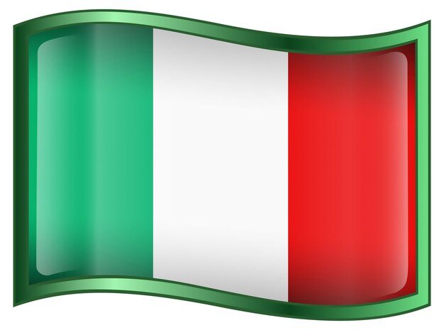 Vlag van italië icon geïsoleerd op witte achtergrond