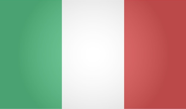 Vlag van italië witte achtergrond vectorillustratie eps 10