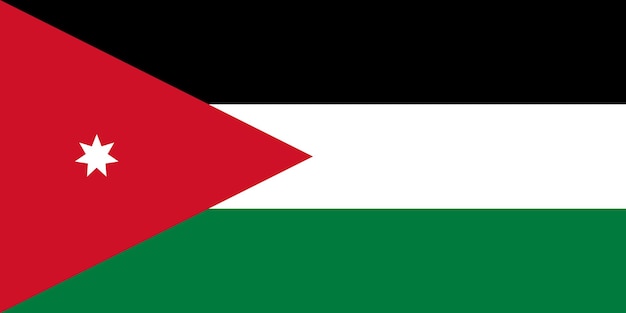 Vector vlag van jordanië vectorillustratie