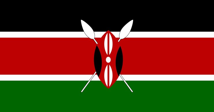 Vector vlag van kenia in vector
