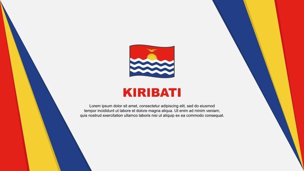 Vlag van Kiribati abstracte achtergrond ontwerpsjabloon Kiribati Onafhankelijkheidsdag Banner Cartoon vectorillustratie Vlag van Kiribati