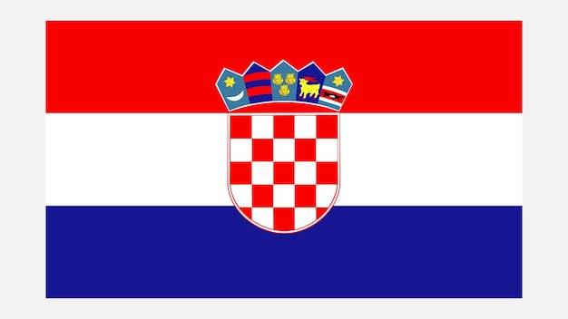 Vlag van Kroatië met de oorspronkelijke kleur