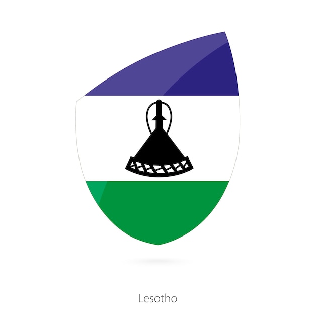 Vlag van Lesotho in de stijl van Rugby icoon