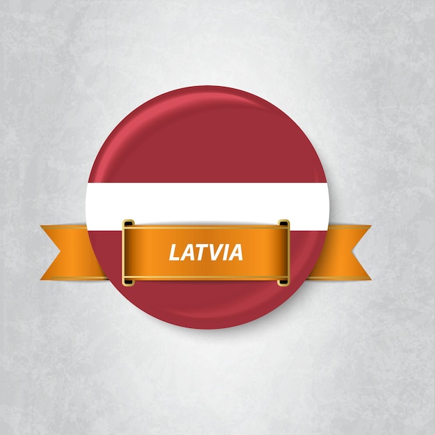Vlag van Letland in een cirkel