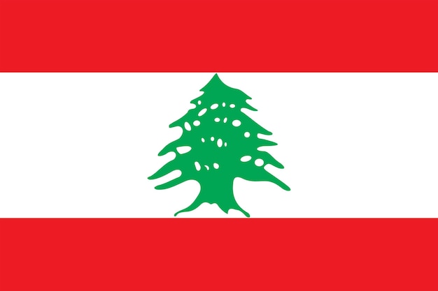 vlag van libanon west-azië land