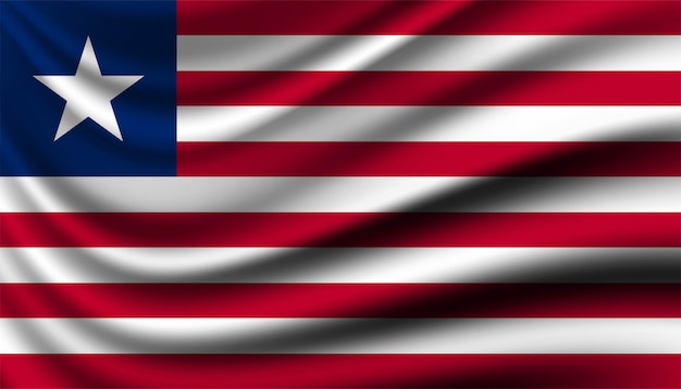 Vlag van Liberia-achtergrondmalplaatje.