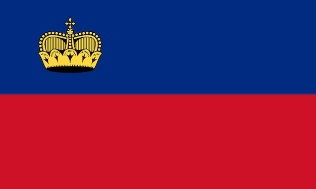 Vlag van Liechtenstein vlag natie vector illustratie