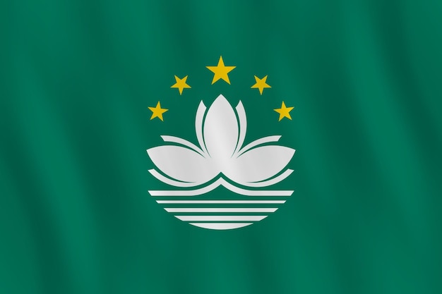 Vlag van Macau met zwaaieffect, officiële verhouding.