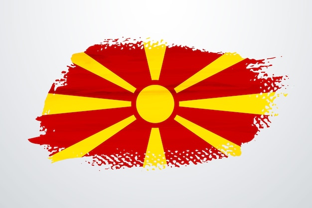 Vlag van Macedonië penseelverf