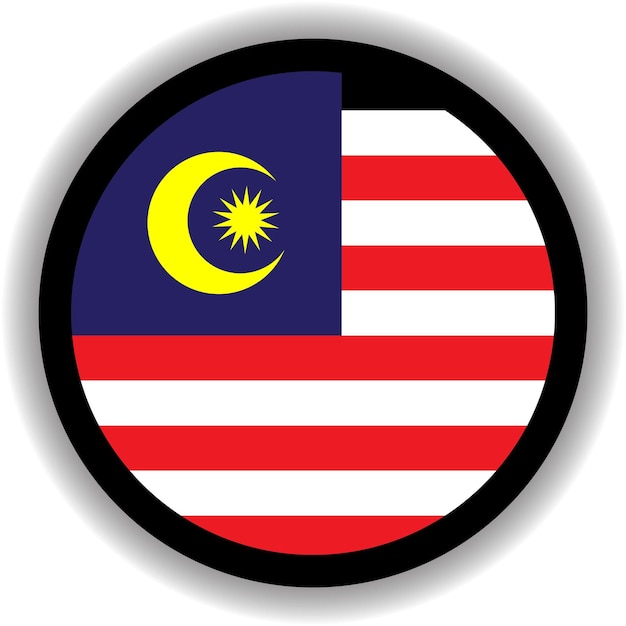 Vlag van Maleisië ronde vorm