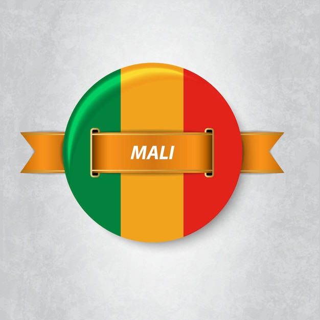 Vlag van mali in een cirkel