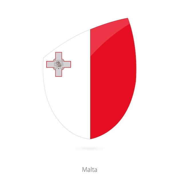 Vector vlag van malta in de stijl van rugby icoon