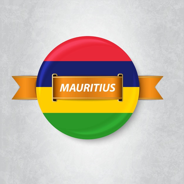 Vlag van mauritius in een cirkel