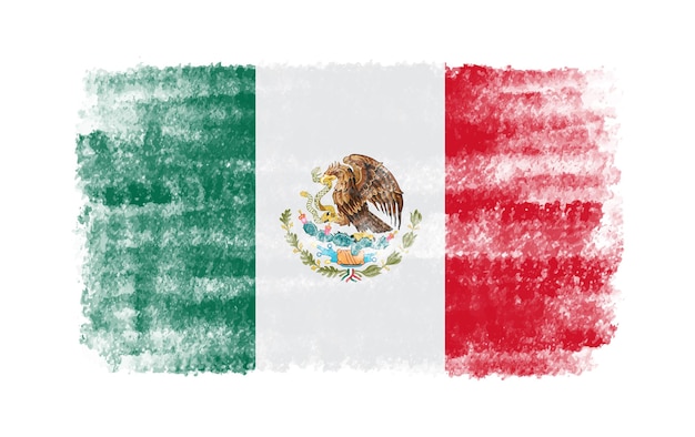 Vlag van Mexico in grungestijl.