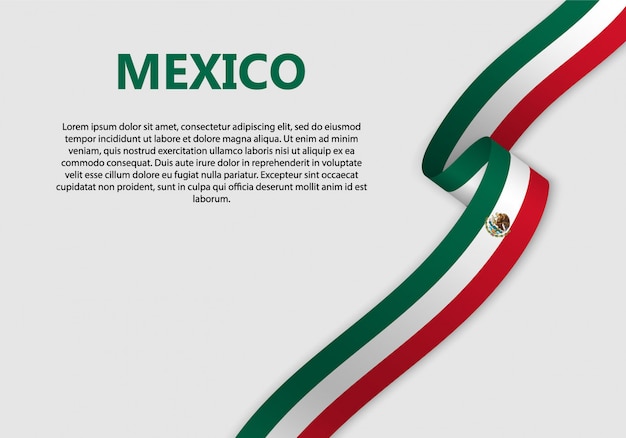 Vlag van mexico vlag zwaaien