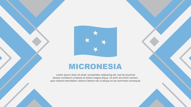 Vlag van Micronesië Abstract achtergrondontwerp sjabloon van de onafhankelijkheidsdag van Micronesia Banner behang vectorillustratie Micronesia illustratie