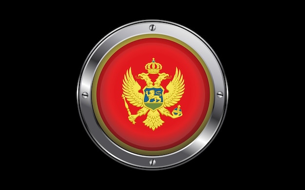 Vlag van Montenegro in 3D Vector