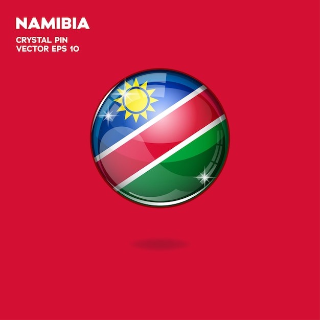 Vlag van Namibië 3D-knoppen