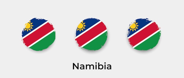 Vlag van Namibië grunge bubbels pictogram vectorillustratie