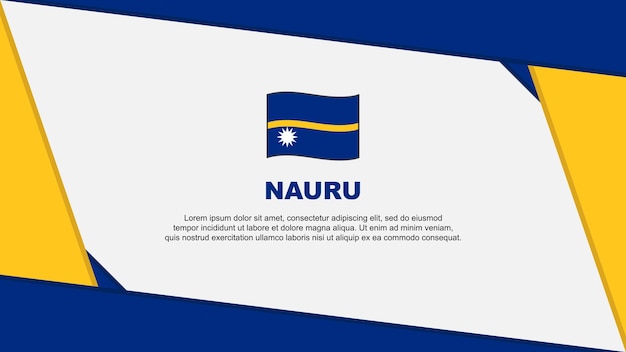 Vector vlag van nauru abstracte achtergrond ontwerpsjabloon nauru onafhankelijkheidsdag banner cartoon vectorillustratie nauru cartoon