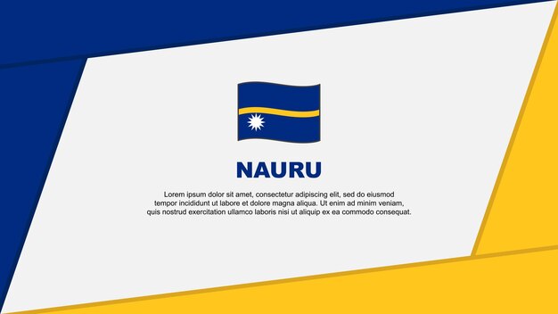 Vlag van Nauru abstracte achtergrond ontwerpsjabloon Nauru Onafhankelijkheidsdag Banner Cartoon vectorillustratie Nauru Onafhankelijkheidsdag