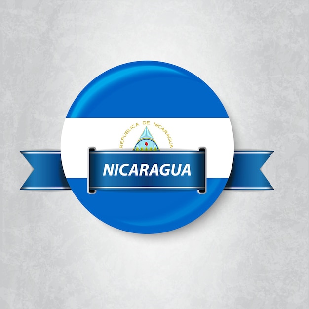 Vlag van Nicaragua in een cirkel