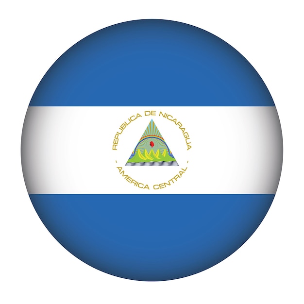 Vlag van nicaragua ronde vorm