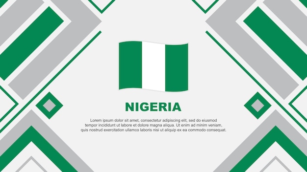 vlag van Nigeria Abstract achtergrondontwerp sjabloon Nigeria Onafhankelijkheidsdag Banner behang Vector illustratie vlag van Nigeria