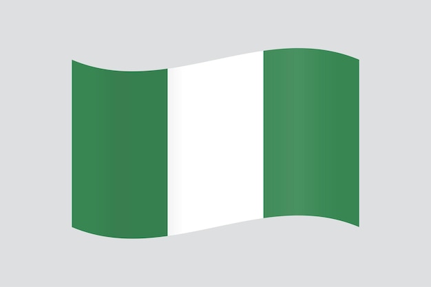 Vlag van Nigeria in vectorontwerp