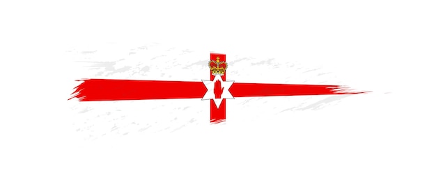 Vlag van Noord-Ierland in grunge penseelstreek