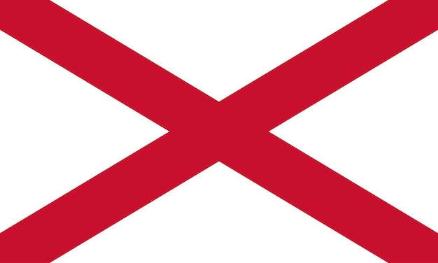 Vlag van noord-ierland officiële kleuren en verhouding vectorillustratie