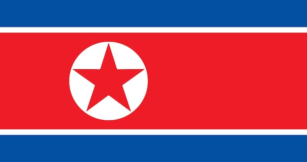 Vlag van Noord-Korea in vector