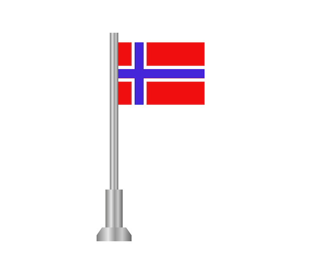 Vector vlag van noorwegen