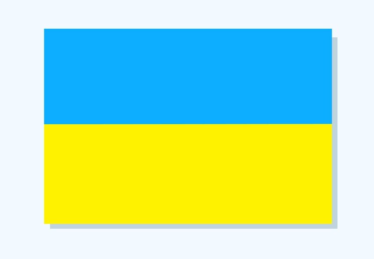 Vector vlag van oekraïne 2d platte illustratie van een vlag van oekraïne