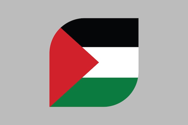 Vlag van Palestina teken originele en eenvoudige vlag van Palestina vector illustratie van de vlag van Palestina