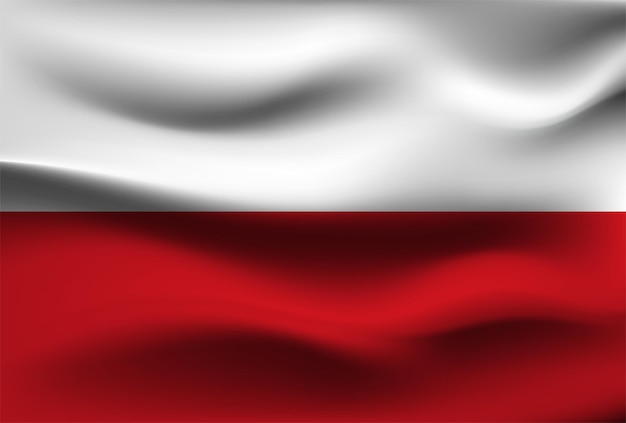 Vlag van Polen, vectorillustratie