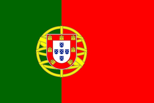 Vector vlag van portugal vectorillustratie