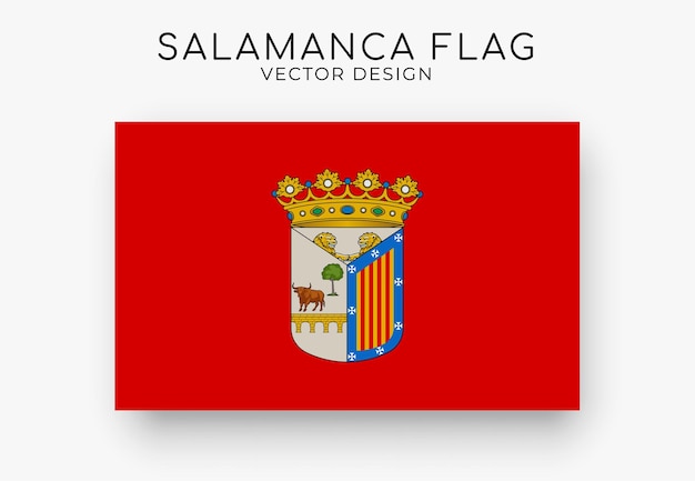 Vlag van Salamanca Gedetailleerde vlag op witte achtergrond Vectorillustratie